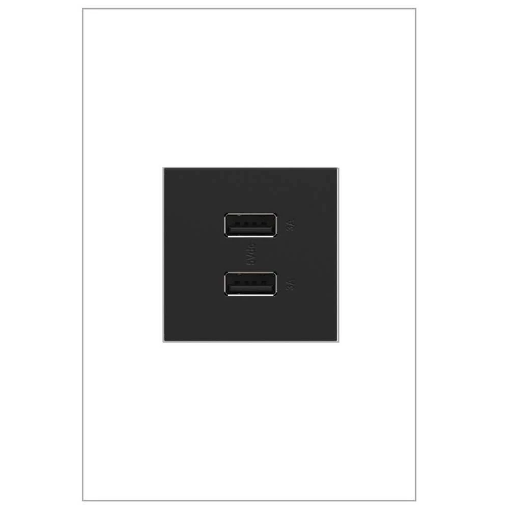 Adorne 6.0 Amp Ultra-Fast USB Type A/A Duplex Outlet, Graphite by Legrand 3 Adorne 6.0 Amp Ultra-Fast USB Type A/A Duplex Outlet, Graphite by Legrand