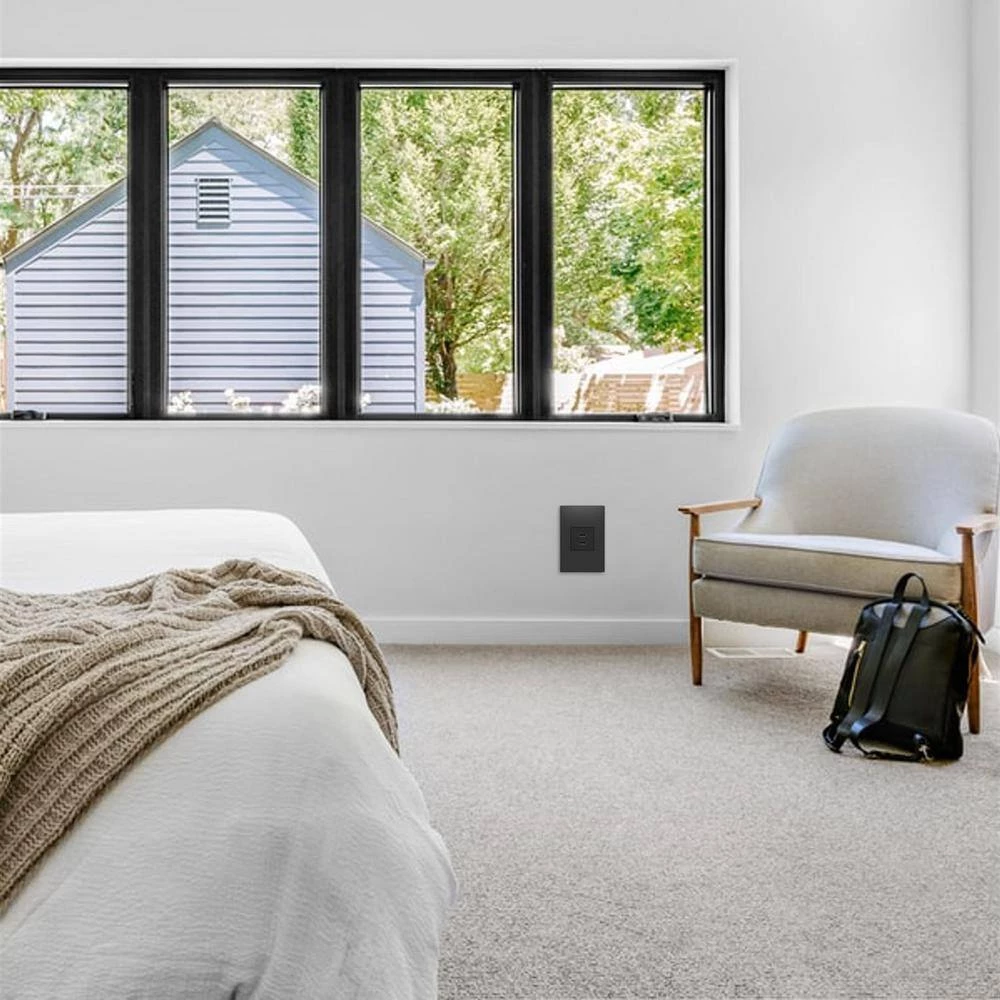 Adorne 6.0 Amp Ultra-Fast USB Type A/A Duplex Outlet, Graphite by Legrand 6 Adorne 6.0 Amp Ultra-Fast USB Type A/A Duplex Outlet, Graphite by Legrand - Image 4