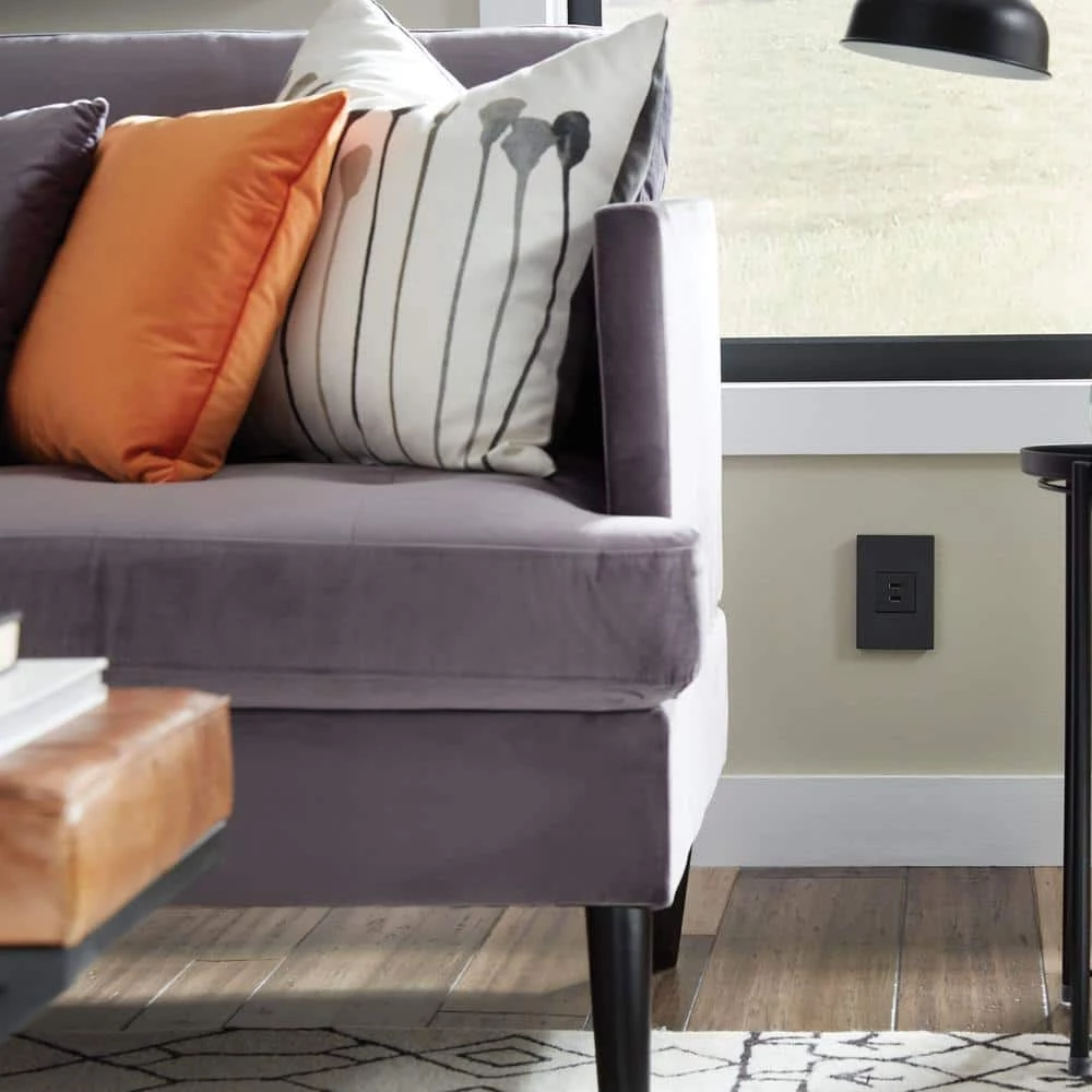 Adorne 6.0 Amp Ultra-Fast USB Type A/A Duplex Outlet, Graphite by Legrand 4 Adorne 6.0 Amp Ultra-Fast USB Type A/A Duplex Outlet, Graphite by Legrand - Image 2