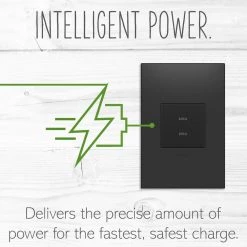 Adorne 6.0 Amp 30 Watt Ultra-Fast Plus Power Delivery USB Type-C/C, Graphite by Legrand -Legrand Sales graphite legrand electrical outlets receptacles arusb30pdg4 1f 1000