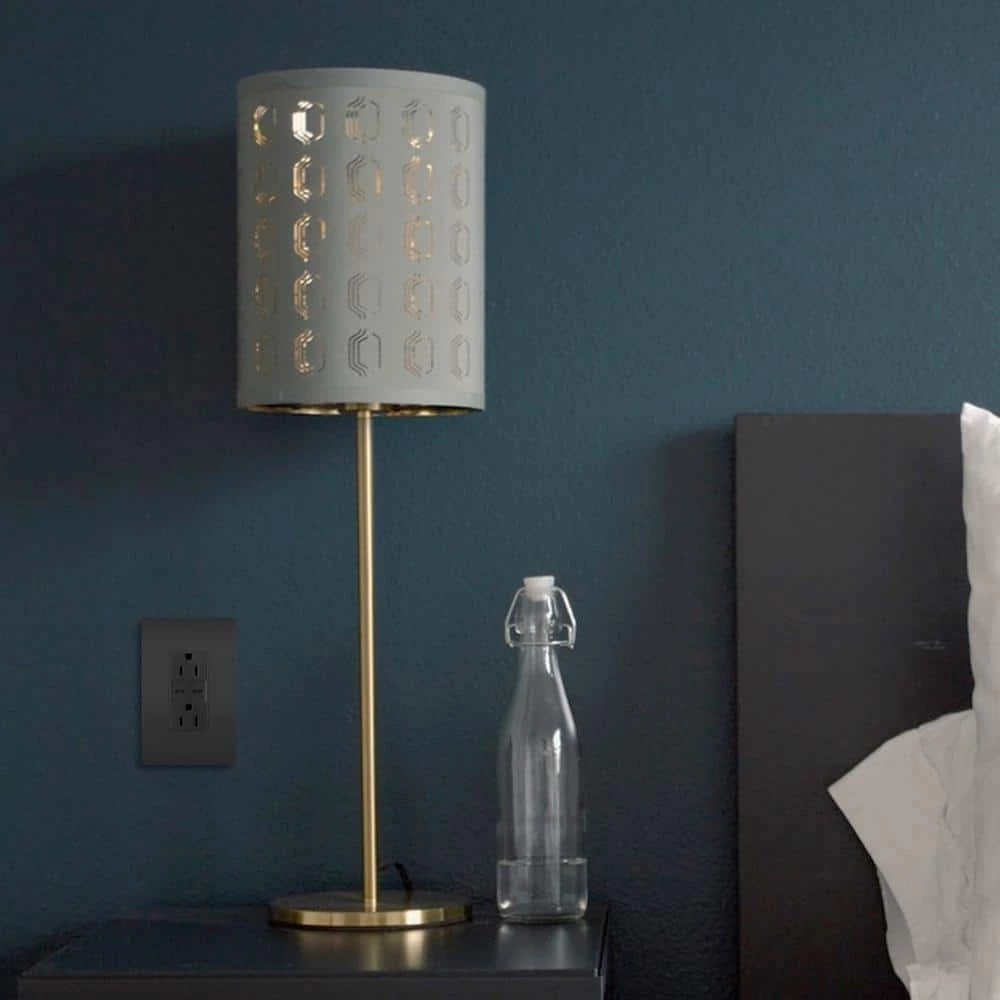 Radiant 15 Amp 125-Volt Decorator Duplex Outlet with 6.0 Amp Type C/C USB, Graphite by Legrand 4 Radiant 15 Amp 125-Volt Decorator Duplex Outlet with 6.0 Amp Type C/C USB, Graphite by Legrand - Image 2