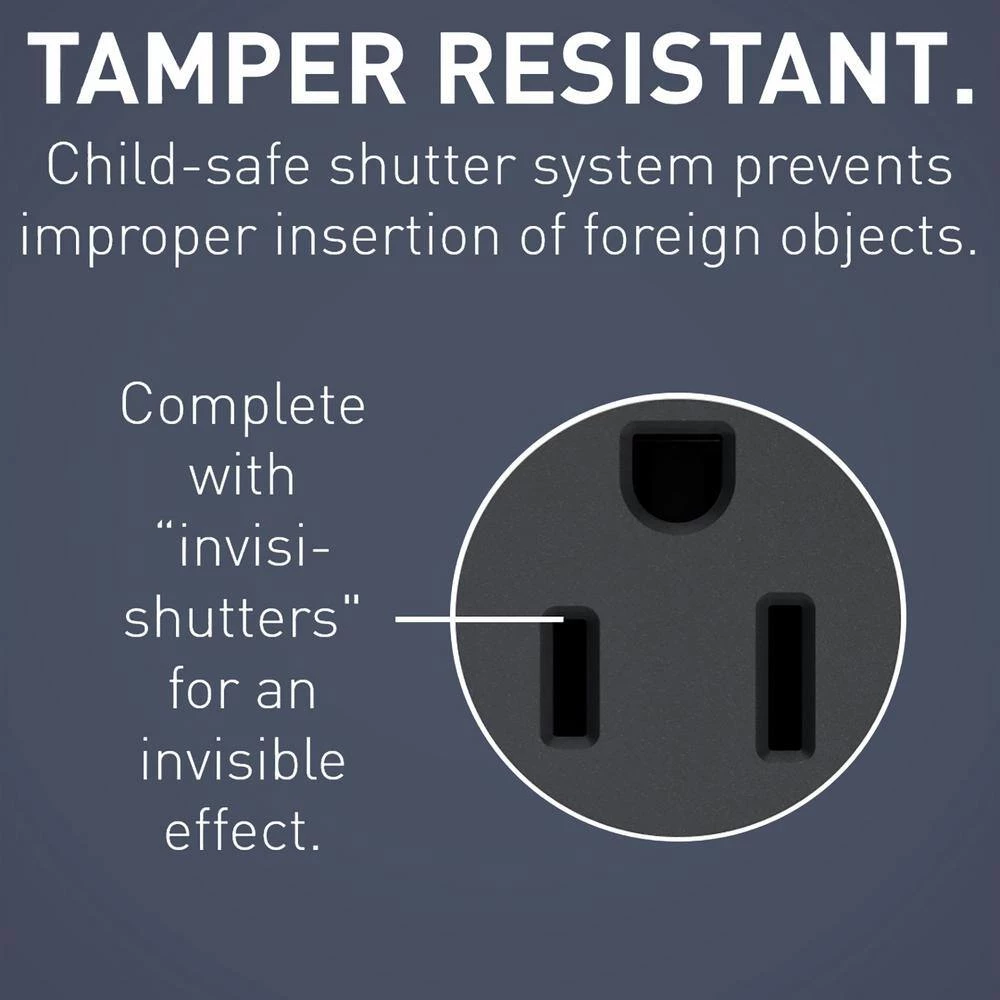 Radiant 15 Amp 125-Volt Decorator Duplex Outlet with 6.0 Amp Type C/C USB, Graphite by Legrand 9 Radiant 15 Amp 125-Volt Decorator Duplex Outlet with 6.0 Amp Type C/C USB, Graphite by Legrand - Image 7