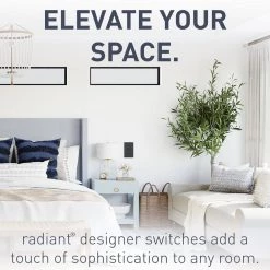 Radiant 15 Amp 120-Volt Single-Pole Decorator/Rocker Light Switch, Graphite by Legrand 23 Radiant 15 Amp 120-Volt Single-Pole Decorator/Rocker Light Switch, Graphite by Legrand -Legrand Sales graphite legrand light switches tm870gcc10 44 1000