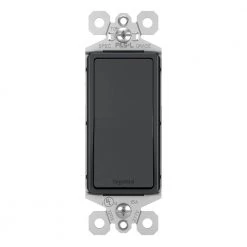 Radiant 15 Amp 120-Volt Single-Pole Decorator/Rocker Light Switch, Graphite by Legrand