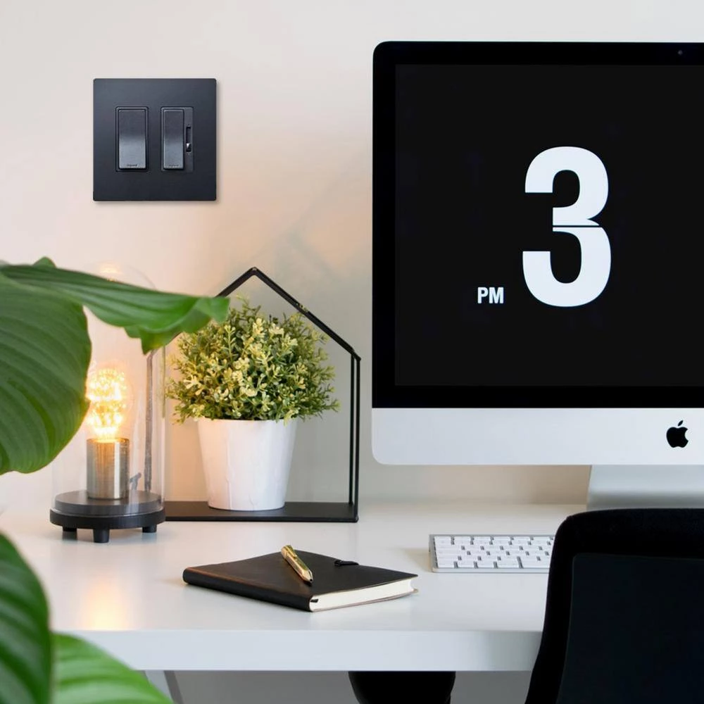 Radiant 15 Amp 120-Volt Single-Pole Decorator/Rocker Light Switch, Graphite by Legrand 8 Radiant 15 Amp 120-Volt Single-Pole Decorator/Rocker Light Switch, Graphite by Legrand - Image 6