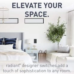 Radiant 15 Amp 120 Volt 3-Way Decorator/Rocker Light Switch, Graphite by Legrand -Legrand Sales graphite legrand light switches tm873gcc10 44 1000