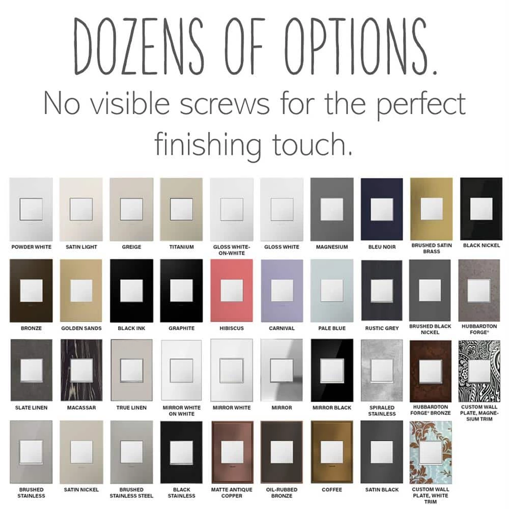 Adorne 1 Gang Decorator/Rocker Wall Plate, Grahite (1-Pack) by Legrand 9 Adorne 1 Gang Decorator/Rocker Wall Plate, Grahite (1-Pack) by Legrand - Image 7