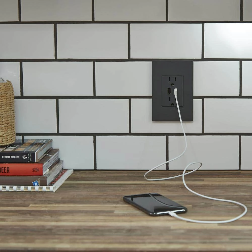 Adorne 1 Gang Decorator/Rocker Wall Plate, Grahite (1-Pack) by Legrand 7 Adorne 1 Gang Decorator/Rocker Wall Plate, Grahite (1-Pack) by Legrand - Image 5