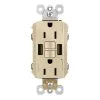 Radiant 15 Amp 125-Volt Tamper Resistant GFCI Residential/Commercial Decorator Duplex Outlet with A/A USB, Ivory by Legrand -Legrand Sales ivory legrand electrical outlets receptacles 1597trusbaai 64 1000