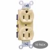 Pass & Seymour 15 Amp 125-Volt Commercial Grade Backwire Duplex Outlet, Ivory (10-Pack) by Legrand 2 Pass & Seymour 15 Amp 125-Volt Commercial Grade Backwire Duplex Outlet, Ivory (10-Pack) by Legrand -Legrand Sales ivory legrand electrical outlets receptacles crb5262icp6 64 1000