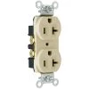 Pass and Seymour 20 Amp 125-Volt Commercial Grade Backwire Duplex Outlet, Ivory by Legrand -Legrand Sales ivory legrand electrical outlets receptacles crb5362icc12 64 1000