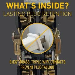 Pass and Seymour 20 Amp 125-Volt Commercial Grade Backwire Duplex Outlet, Ivory by Legrand -Legrand Sales ivory legrand electrical outlets receptacles crb5362icc12 c3 1000