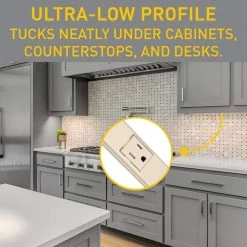 Wiremold Plugmold 40 in. 6-Outlet Power Strip with Circuit Breaker, Ivory, 6-ft. Cord by Legrand -Legrand Sales ivory legrand power strips pm36c c3 1000