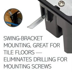 Pass & Seymour Slater Brass 2-Gang Floor Box with Tamper-Resistant Outlet and Cat5e Connectors for Wood Sub-Floor by Legrand -Legrand Sales legrand boxes brackets fb2trdrks4b 4f 1000