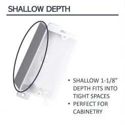 Pass & Seymour Slater Old Work Flange 1-Gang Shallow Plastic Switch and Outlet Box by Legrand -Legrand Sales legrand boxes brackets p108w 4f 1000