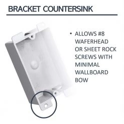 Pass & Seymour Slater Old Work Flange 1-Gang Shallow Plastic Switch and Outlet Box by Legrand -Legrand Sales legrand boxes brackets p108w c3 1000