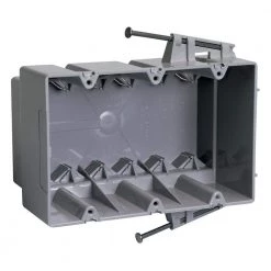 Pass & Seymour Slater New Work Plastic 3-Gang Captive Mounting Nail Auto Clamp Switch and Outlet Box by Legrand