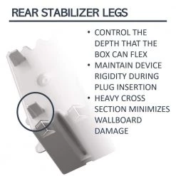 Pass & Seymour Slater New Work Plastic 1 Gang 18 Cu. In Wood & Steel Stud Bracket Box with Quick/Click by Legrand 12 Pass & Seymour Slater New Work Plastic 1 Gang 18 Cu. In Wood & Steel Stud Bracket Box with Quick/Click by Legrand -Legrand Sales legrand boxes brackets s118b50 1f 1000