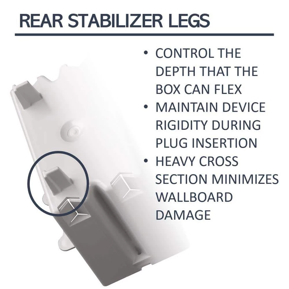 Pass & Seymour Slater New Work Plastic 1 Gang 18 Cu. In Wood & Steel Stud Bracket Box with Quick/Click by Legrand 7 Pass & Seymour Slater New Work Plastic 1 Gang 18 Cu. In Wood & Steel Stud Bracket Box with Quick/Click by Legrand - Image 5