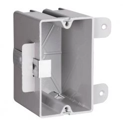 Pass & Seymour Slater New Work Plastic 1 Gang 18 Cu. In Wood & Steel Stud Bracket Box with Quick/Click by Legrand