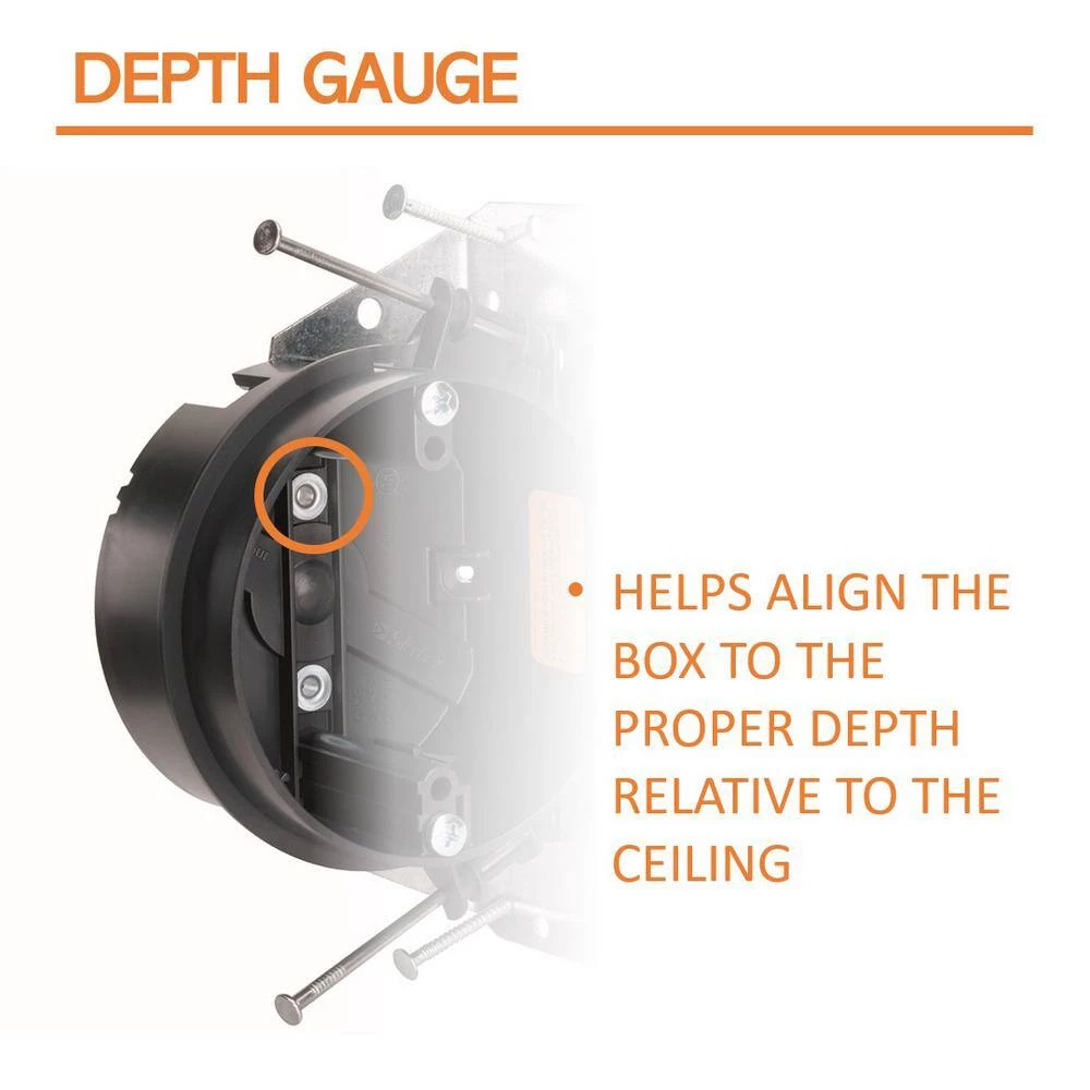 Pass & Seymour Slater New Work Plastic 4 In. Round 20.25 Cu. In. Construction Grade Fixture & Fan Ceiling Box by Legrand 6 Pass & Seymour Slater New Work Plastic 4 In. Round 20.25 Cu. In. Construction Grade Fixture & Fan Ceiling Box by Legrand - Image 4