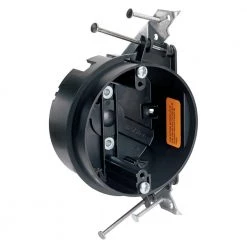 Pass & Seymour Slater New Work Plastic 4 In. Round 20.25 Cu. In. Construction Grade Fixture & Fan Ceiling Box by Legrand