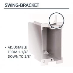 Pass & Seymour Slater Old Work Plastic 3 Gang Swing Bracket Switch and Outlet Box with Quick/Click by Legrand -Legrand Sales legrand boxes brackets s352w 4f 1000