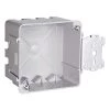 Pass & Seymour Slater New Work Plastic 4 in. Square Box with Threaded Mounting Holes and Auto/Clamps by Legrand -Legrand Sales legrand boxes brackets s4435sac 64 1000
