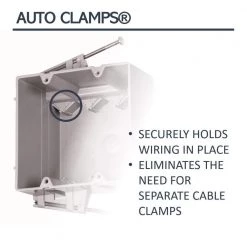Pass & Seymour Slater New Work Plastic 4-Gang Screw Mount Steel Stud Box with Quick/Click by Legrand -Legrand Sales legrand boxes brackets s468racs 44 1000