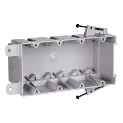 Pass & Seymour Slater New Work Plastic 4-Gang Screw Mount Steel Stud Box with Quick/Click by Legrand