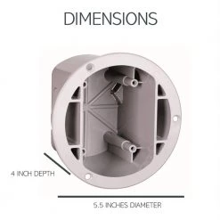 Pass & Seymour Slater Plastic 1-Gang Round Floor Box with Auto/Clamps and Screws by Legrand -Legrand Sales legrand boxes brackets tm1542box 44 1000