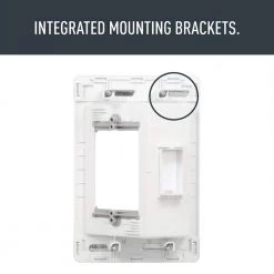 Pass & Seymour 1 Gang Recessed TV Media Box with Low Voltage Brush Insert, White by Legrand -Legrand Sales legrand boxes brackets tv1lvkitwcc2 4f 1000