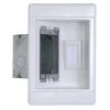 Pass & Seymour 1 Gang Recessed TV Media Box with Low Voltage Brush Insert and Metal Electrical Box, White by Legrand 2 Pass & Seymour 1 Gang Recessed TV Media Box with Low Voltage Brush Insert and Metal Electrical Box, White by Legrand -Legrand Sales legrand boxes brackets tv1wmlvkitwcc2 64 1000