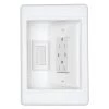 1-Gang Recessed TV Media Box Kit with Surge Suppressing Outlet, Low Voltage Brush Insert and Metal Electrical Box, White by Legrand 2 1-Gang Recessed TV Media Box Kit with Surge Suppressing Outlet, Low Voltage Brush Insert and Metal Electrical Box, White by Legrand -Legrand Sales legrand boxes brackets tv1wmtvsswcc2 64 1000