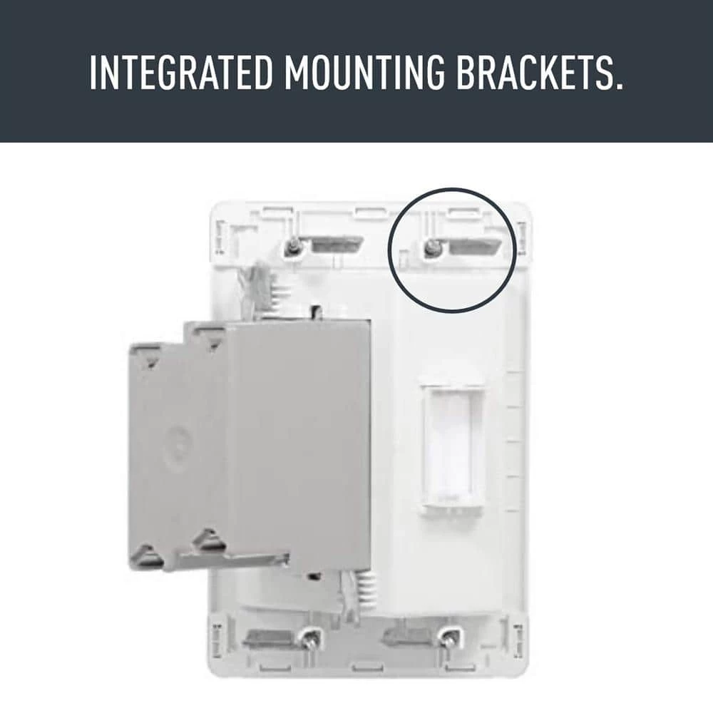 Pass & Seymour 1 Gang Recessed TV Media Box, White by Legrand 7 Pass & Seymour 1 Gang Recessed TV Media Box, White by Legrand - Image 5