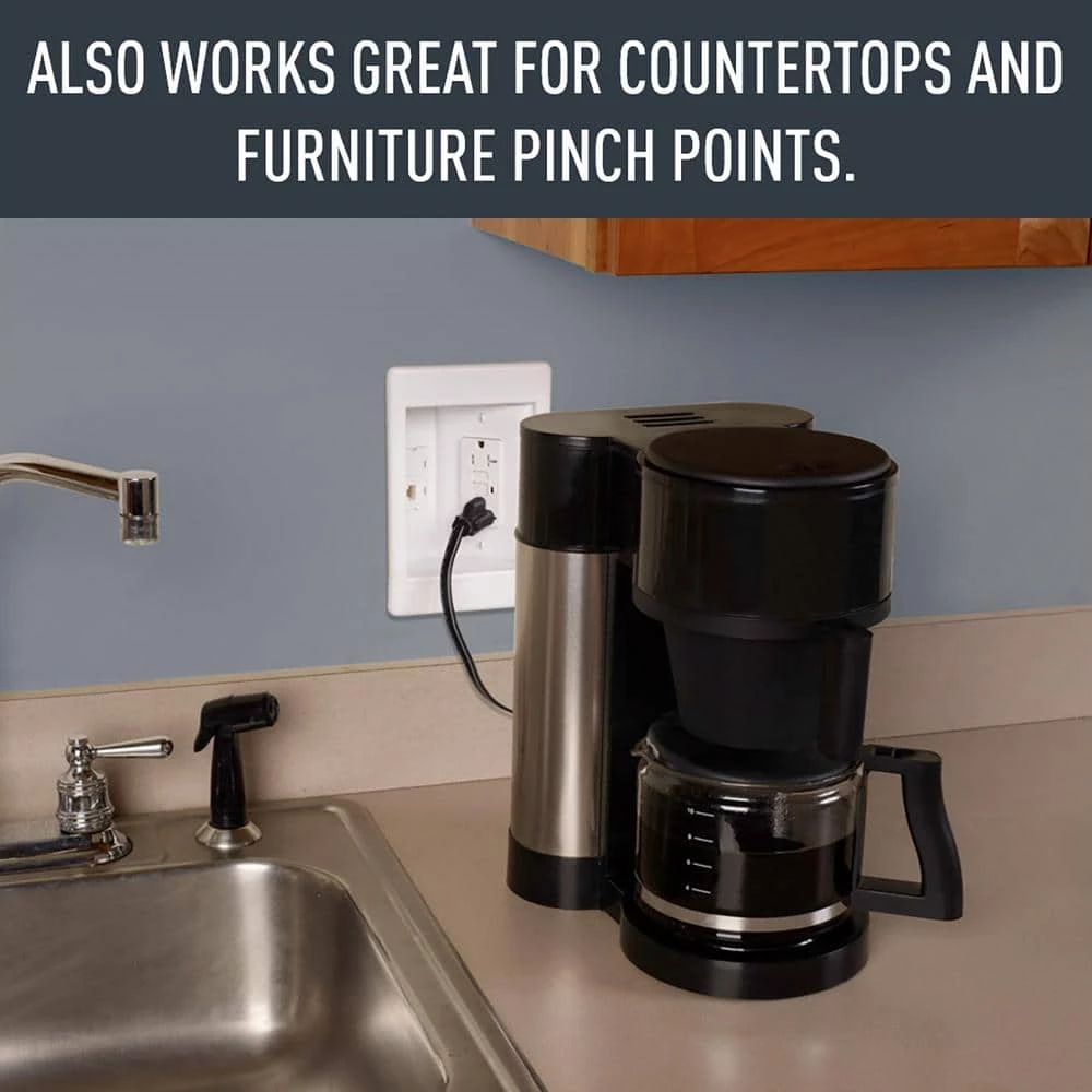 Pass & Seymour 1 Gang Recessed TV Media Box, White by Legrand 8 Pass & Seymour 1 Gang Recessed TV Media Box, White by Legrand - Image 6