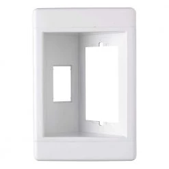 Pass & Seymour 1 Gang Recessed TV Media Box, White by Legrand