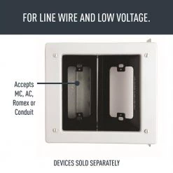 Pass & Seymour 2 Gang Recessed Metal Commercial TV Media Box, White by Legrand -Legrand Sales legrand boxes brackets tv2mw 1f 1000
