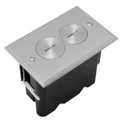 Wiremold WMFB Series 1-Gang Rectangular Floor Box with 2-1/8 in. W x 3-3/4 in. L x 3-7/8 in. D - Nickel Cover by Legrand