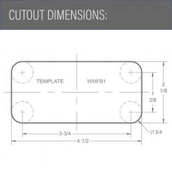 Wiremold WMFB Series 1-Gang Rectangular Floor Box with 2-1/8 in. W x 3-3/4 in. L x 3-7/8 in. D - Nickel Cover by Legrand -Legrand Sales legrand boxes brackets wmfb1drn fa 1000