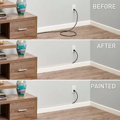 Wiremold CordMate Cord Cover 9 ft. Kit, Cord Hider for Home or Office, Holds 1 Cable, Ivory by Legrand -Legrand Sales legrand cable organizers c100 c3 1000