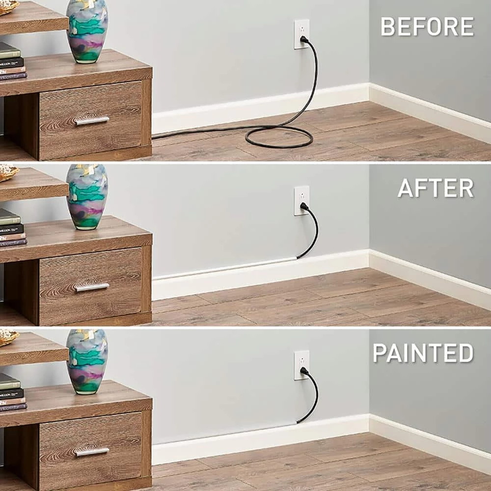 Wiremold CordMate Cord Cover Inside Elbow, Cord Hider for Home or Office, Holds 1 Cable, White by Legrand 5 Wiremold CordMate Cord Cover Inside Elbow, Cord Hider for Home or Office, Holds 1 Cable, White by Legrand - Image 3