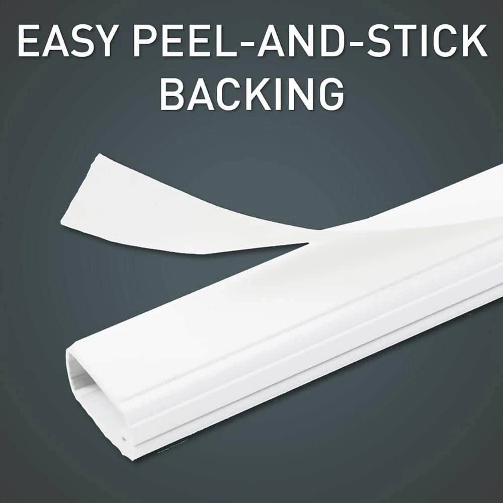 Wiremold CordMate III High-Capacity Cord Cover 15 ft. Kit, Cord Hider for Home or Office, Holds 5 Cable, White by Legrand 7 Wiremold CordMate III High-Capacity Cord Cover 15 ft. Kit, Cord Hider for Home or Office, Holds 5 Cable, White by Legrand - Image 5