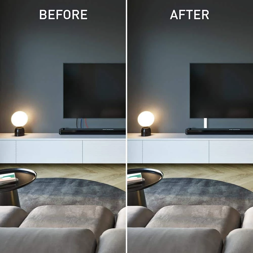 Wiremold CordMate III High-Capacity Cord Cover 15 ft. Kit, Cord Hider for Home or Office, Holds 5 Cable, White by Legrand 5 Wiremold CordMate III High-Capacity Cord Cover 15 ft. Kit, Cord Hider for Home or Office, Holds 5 Cable, White by Legrand - Image 3