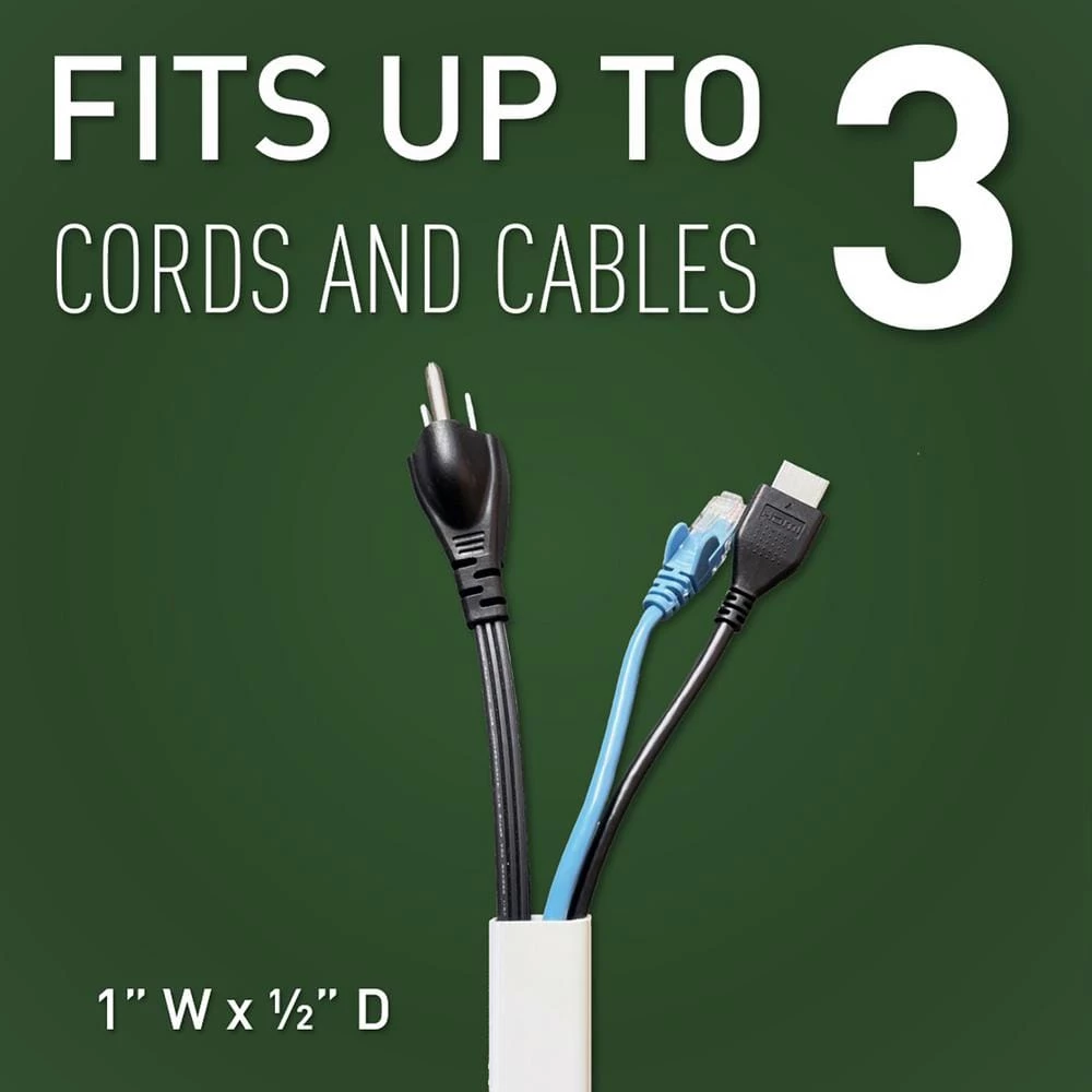 Wiremold Cordmate II Cord Cover Outside Elbow, Cord Hider for Home or Office, Holds 3 Cables, White by Legrand 5 Wiremold Cordmate II Cord Cover Outside Elbow, Cord Hider for Home or Office, Holds 3 Cables, White by Legrand - Image 3