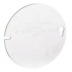 Pass & Seymour Slater 4 in. Plastic Round Ceiling Box Cover, White by Legrand