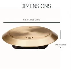 Pass & Seymour Slater 1 Gang Round High Profile Floor Box Cover for All Floors, Brass by Legrand -Legrand Sales legrand covers tm1542trcf fa 1000