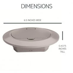 Pass & Seymour Slater 1 Gang Round Thermoplastic Floor Box Cover, Paintable Gray by Legrand -Legrand Sales legrand covers tm1542trgry fa 1000