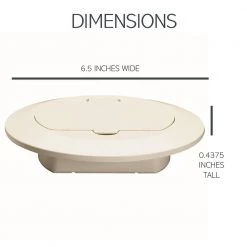 Pass & Seymour Slater 1 Gang Round Thermoplastic Floor Box Cover, Light Almond by Legrand 15 Pass & Seymour Slater 1 Gang Round Thermoplastic Floor Box Cover, Light Almond by Legrand -Legrand Sales legrand covers tm1542trla fa 1000