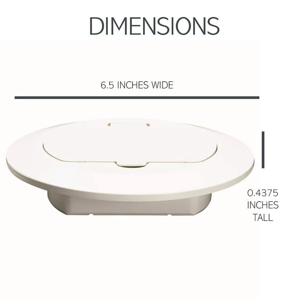 Pass & Seymour Slater 1 Gang Round Thermoplastic Floor Box Cover, White by Legrand 9 Pass & Seymour Slater 1 Gang Round Thermoplastic Floor Box Cover, White by Legrand - Image 7